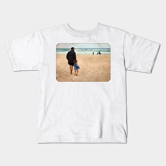 ...and we went down to the beach that evening... Kids T-Shirt by micklyn